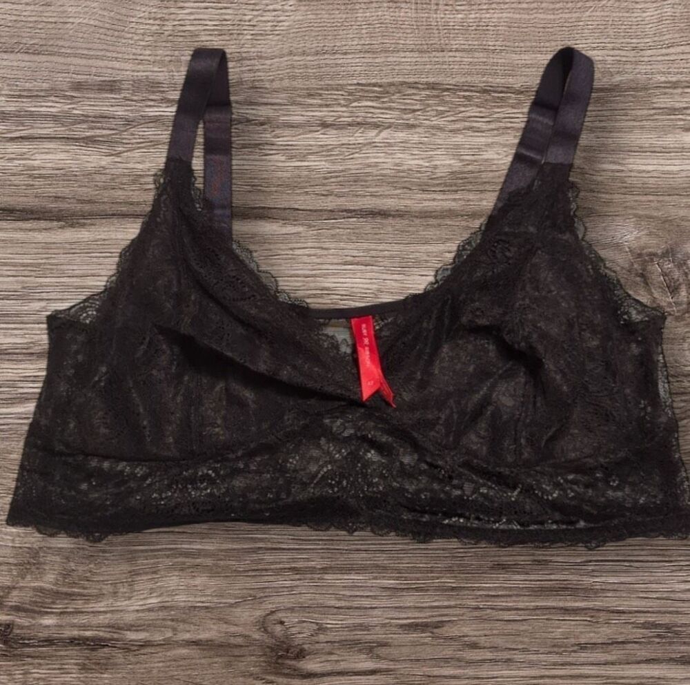 Ruby Ribbon Valentina Lace Demilette Bra Black  Nwt Size 32